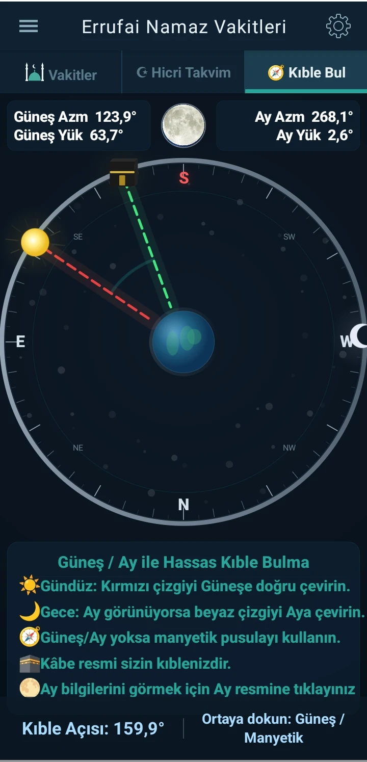 Rufai Namaz Vakit-Güneş Pusula screenshot