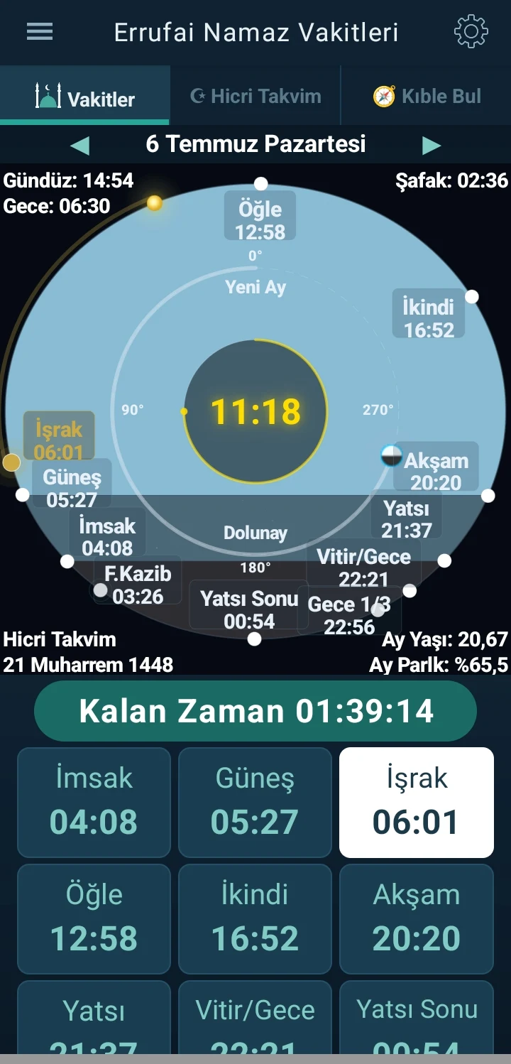 Rufai Namaz Vakit-Güneş Pusula screenshot